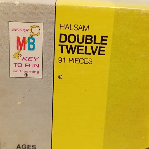 Vintage Halsam Wooden Dragon Dominoes 1970 Double Twelve 91 Pc Milton Bradley - Picture 2 of 6